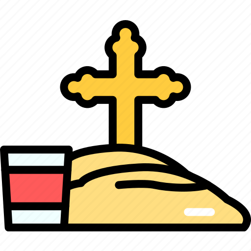 Cross, fasting, bread, wine icon - Download on Iconfinder