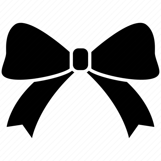 Black Ribbon Bow Icon. Holiday Gift Symb Graphic by onyxproj