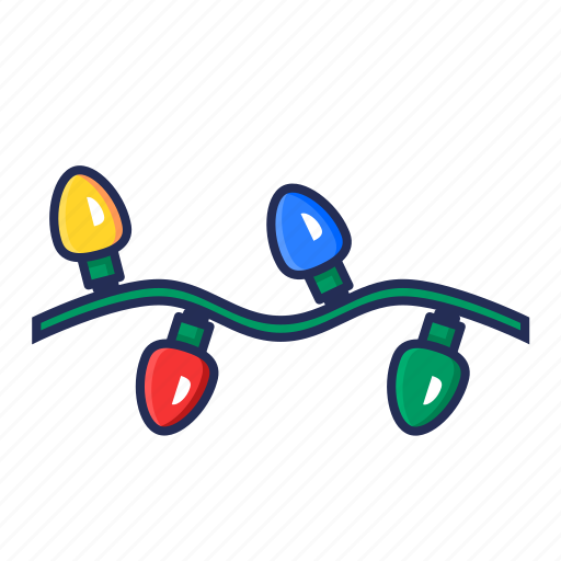 Christmas lights, christmas bulbs, multicolor lights icon - Download on Iconfinder