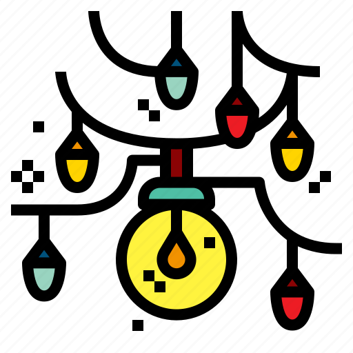 Bulb, christmas, decoration, lights icon - Download on Iconfinder