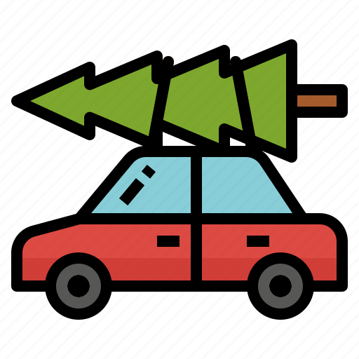Car, christmas, transport, tree, truck icon - Download on Iconfinder