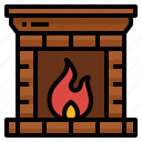 chimney, fireplace, living, room, warm