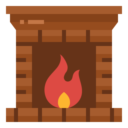 Chimney, fireplace, living, room, warm icon - Free download