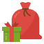 bag, christmas, gift, present, sack 