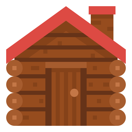 Buildings, cabin, house, log, winter icon - Free download