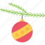 ball, branch, christmas, holiday, new, winter, year 