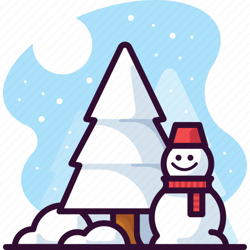 Christmas, pine, seasonal, snow, snowman, tree, winter icon - Download on Iconfinder