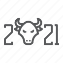year, zodiac, new, ox, bull, 2021 year, chinese
