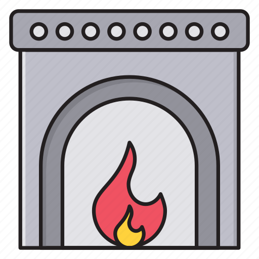 Chimney, christmas, flame, house, fireplace icon - Download on Iconfinder