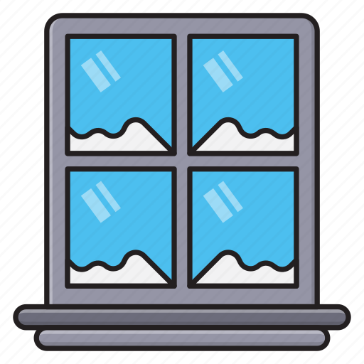 Window, snowing, christmas, mirror, weather icon - Download on Iconfinder