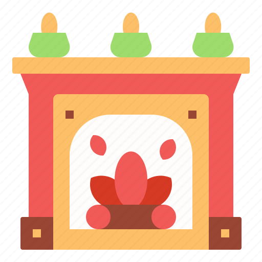 Winter, fireplace, chimney, warm icon - Download on Iconfinder