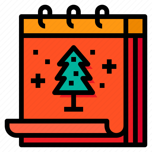 Date, tree, calendar, xmas, christmas icon - Download on Iconfinder