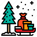 tree, xmas, gifts, decorations, christmas