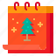 christmas, xmas, tree, calendar, date 