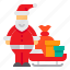 claus, sleigh, transportation, christmas, xmas, santa 