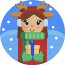 christmas, celebration, winter, reindeer, holiday