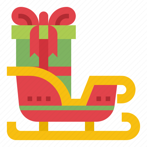 Sleigh, gift, transportation icon - Download on Iconfinder