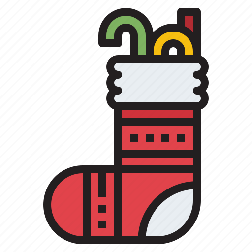 Sock, stocking, decoration, christmas, xmas, winter, adornment icon - Download on Iconfinder