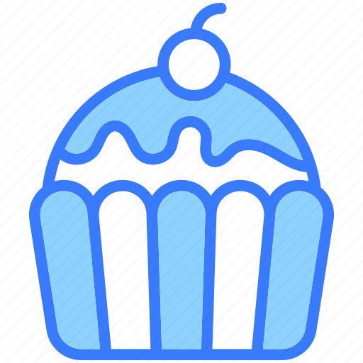Cupcake, dessert, muffin, sweet, cake, pastry, cherry icon - Download on Iconfinder