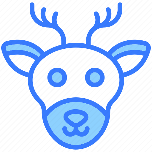 Deer, animal, reindeer, wildlife, winter, christmas, decoration icon - Download on Iconfinder