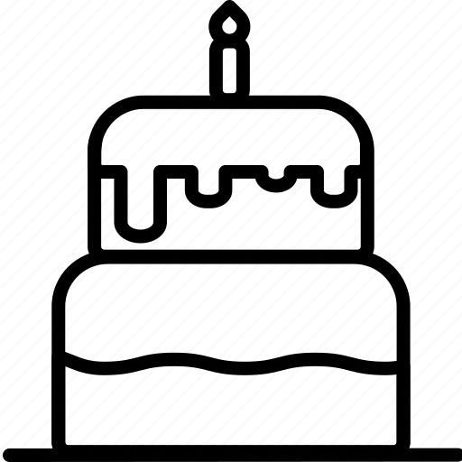 1, cake, cake decoration, candle, light, celebration icon - Download on Iconfinder