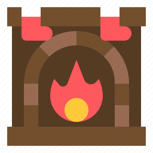 Fireplace, chimney, winter, household, living, room, warm icon - Download on Iconfinder
