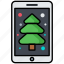 christmas, mobile, shopping, tree, xmas 