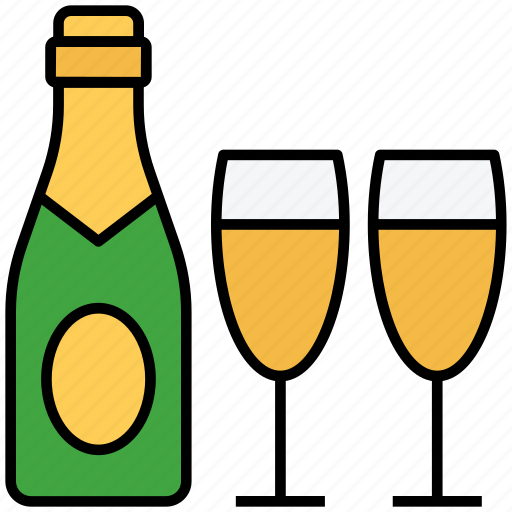 Christmas, champagne, drink, beverage icon - Download on Iconfinder