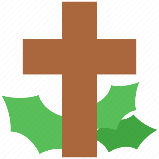 Christmas, cross, grave, christian icon - Download on Iconfinder