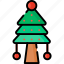 cristmas, liner, color, icon, tree 