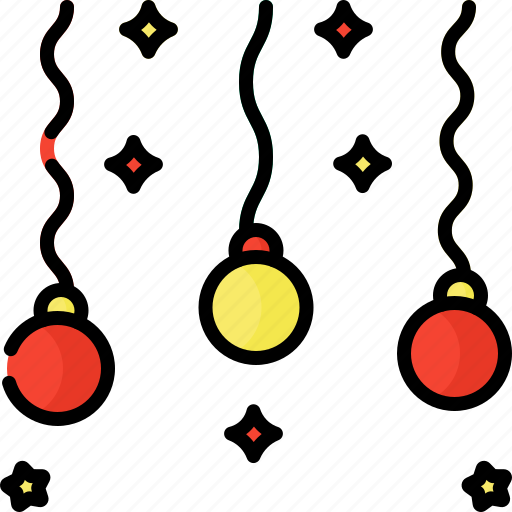 Cristmas, liner, color, icon, lights, decoration icon - Download on Iconfinder