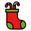 sock, christmas, winter, decoration, ornament 