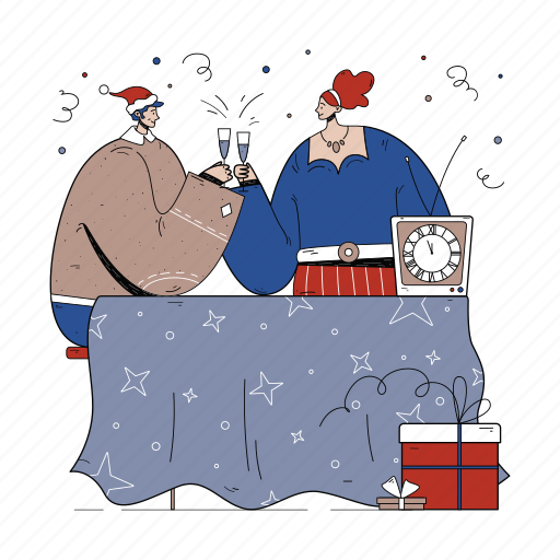 Celebrate, new, year, santa, holiday, christmas, claus illustration - Download on Iconfinder