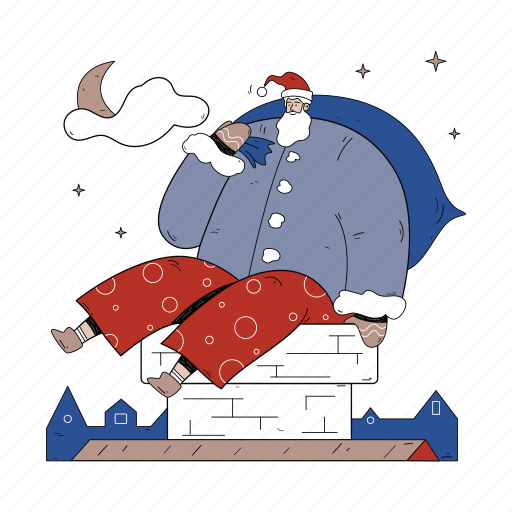 Sitting, pipe, xmas, christmas, holiday, winter, gift illustration - Download on Iconfinder