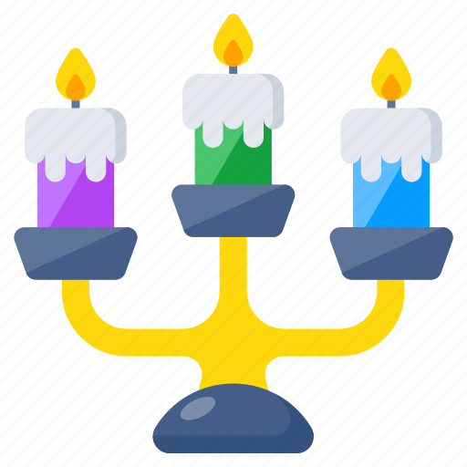 Candle stand, chandelier, candle burning, candlesticks, paraffins icon - Download on Iconfinder
