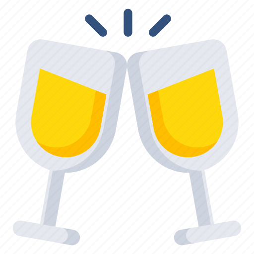 Toasting, cheers, champagne, glasses, drinks icon - Download on Iconfinder
