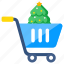 christmas shopping, shopping cart, handcart, pushcart, wheelbarrow 