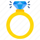 diamond ring, ringlet, jewel, ornament, engagement