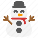 snowman, winter, christmas