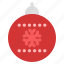 christmas, bauble, ball, snowflake, decoration 