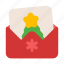christmas, letter, invite, envelope 