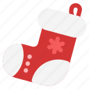 christmas sock, socks, snowflake