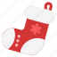 christmas sock, socks, snowflake 