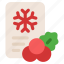 greeting card, christmas, mistletoe, snowflake 