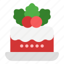 cake, christmas, mistletoe, bakery, dessert