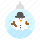 snow globe, bauble, christmas, snowman