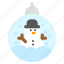 snow globe, bauble, christmas, snowman 