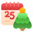 christmas day, calendar, tree