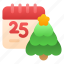 christmas day, calendar, tree 