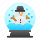 snow globe, christmas, snowman, decoration